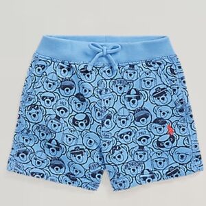 New! Ralph Lauren Polo Bear Baby Boy Fleece Shorts 6 Months